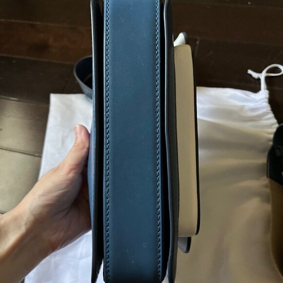 Michael Kors Sloan Editor Large Crossbody Bag Chambray Multi Gold - Picture 3 of 9